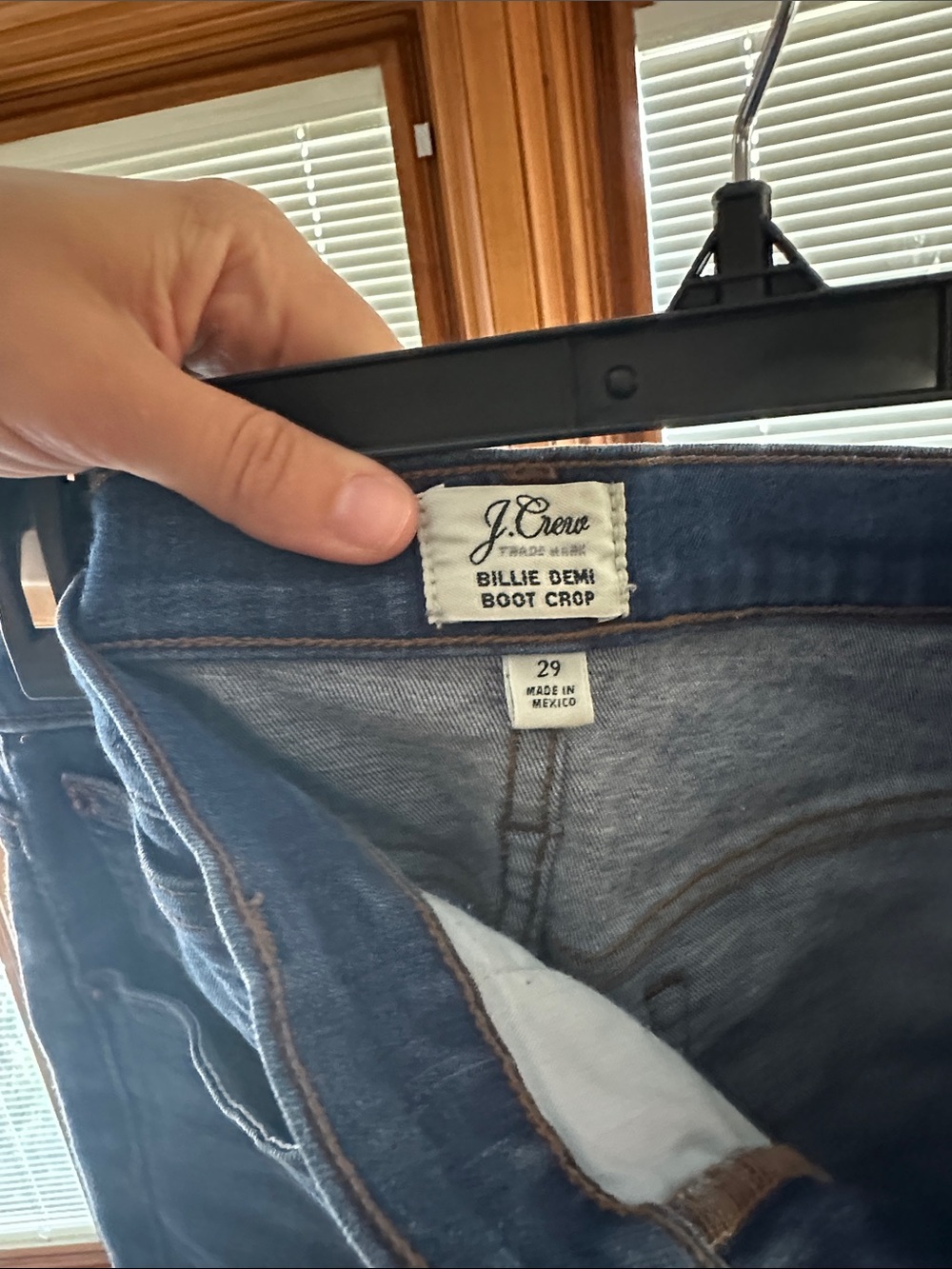 J. Crew Men’s Boot Crop Jeans in Denim Blue
